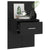 Wall-mounted Bedside Cabinet Black