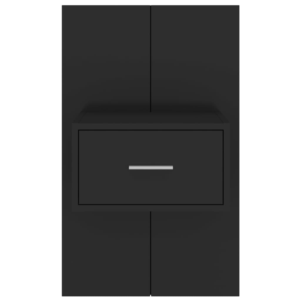 Wall-mounted Bedside Cabinet Black