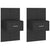 Wall-mounted Bedside Cabinets 2 pcs Black