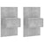 Wall-mounted Bedside Cabinets 2 pcs Concrete Grey