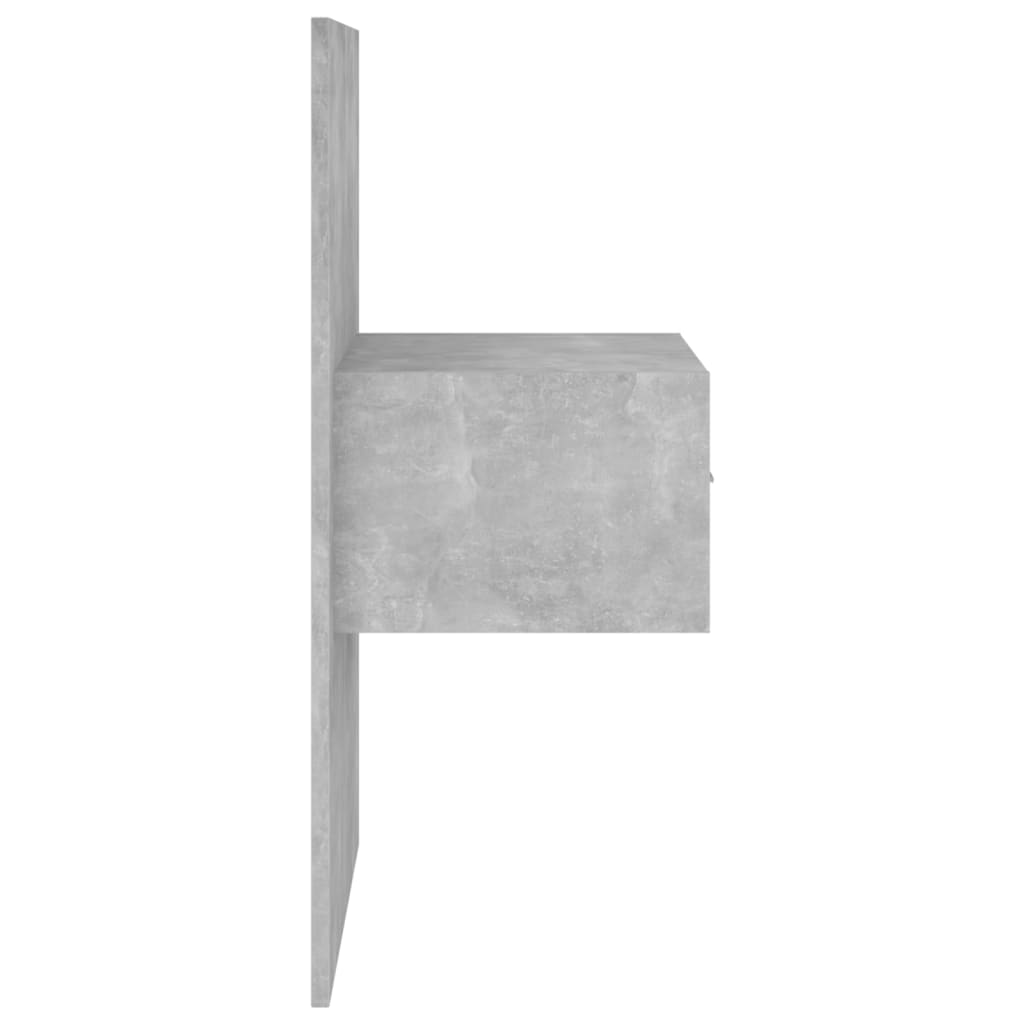 Wall-mounted Bedside Cabinets 2 pcs Concrete Grey