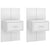 Wall-mounted Bedside Cabinets 2 pcs High Gloss White