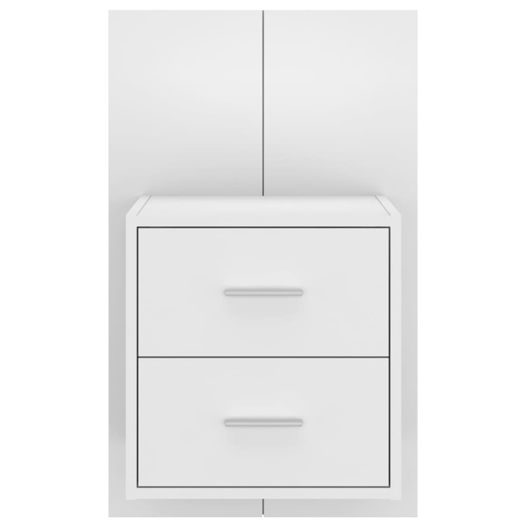 Wall-mounted Bedside Cabinet White