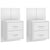 Wall-mounted Bedside Cabinets 2 pcs High Gloss White