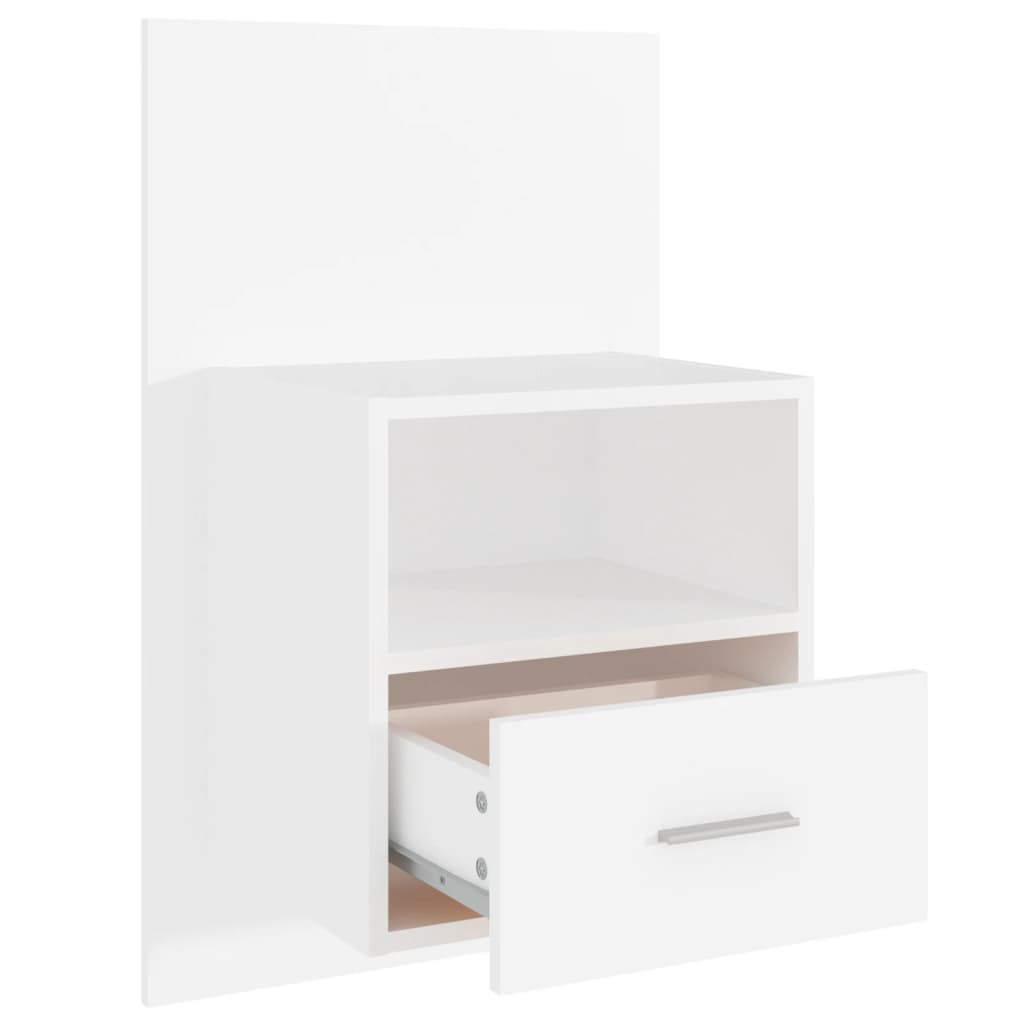 Wall-mounted Bedside Cabinet White