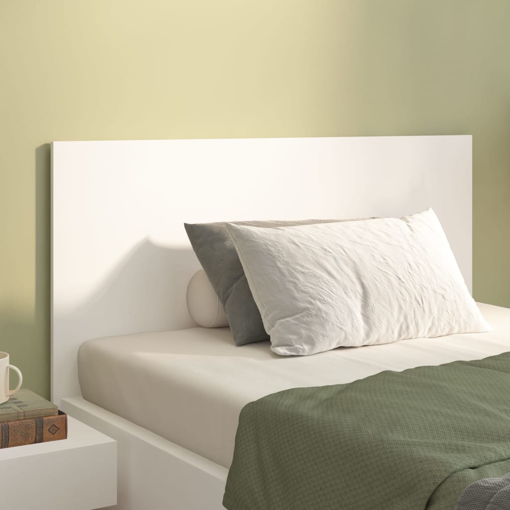 Bed Headboard White 120 cm Engineered Wood