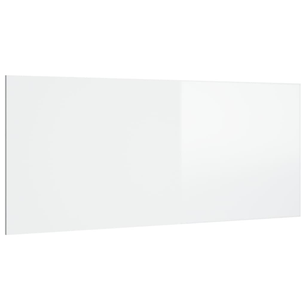 Bed Headboard High Gloss White 200 cm Engineered Wood
