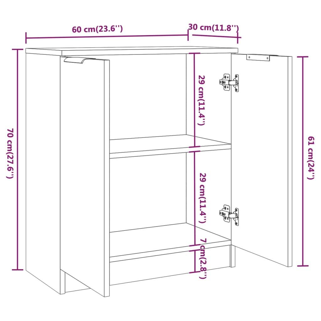 Sideboard Sonoma Oak 60x30x70 cm Engineered Wood