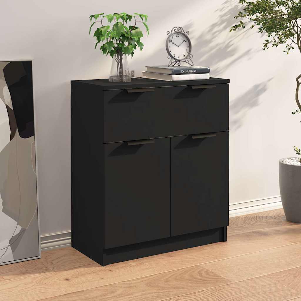 Sideboard Black 60x30x70 cm Engineered Wood