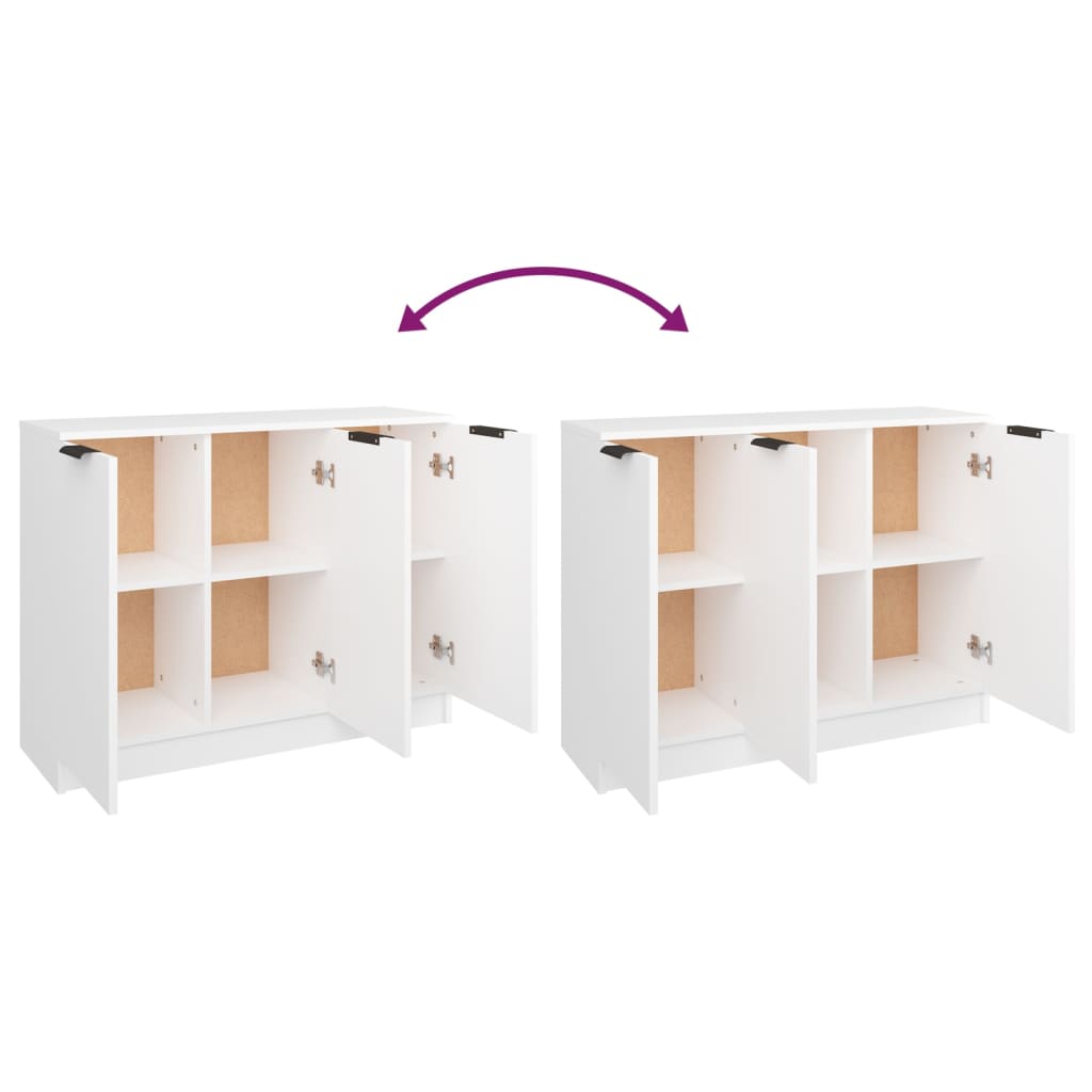 Sideboard White 90.5x30x70 cm Engineered Wood