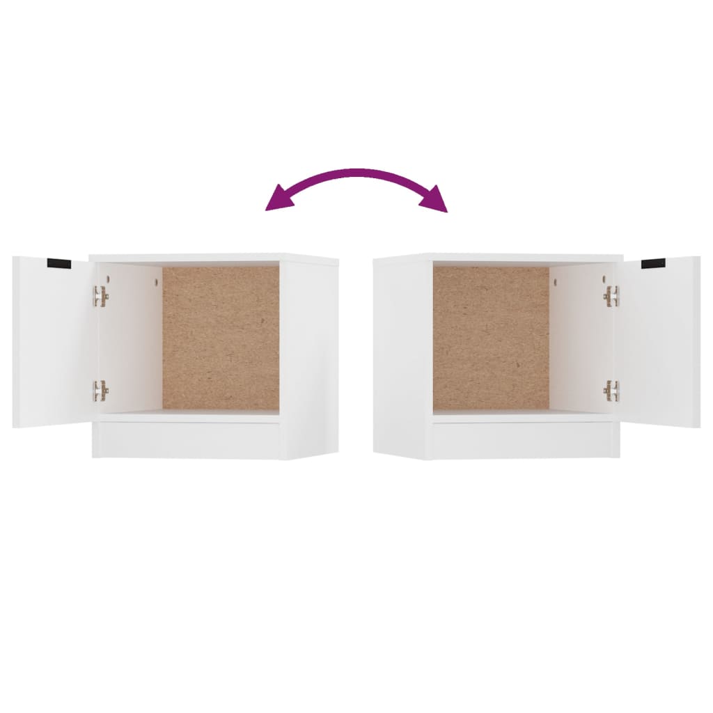 Bedside Cabinets 2 pcs White 40x39x40 cm