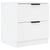 Bedside Cabinets 2 pcs White Engineered Wood