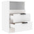 Bedside Cabinets 2 pcs White Engineered Wood