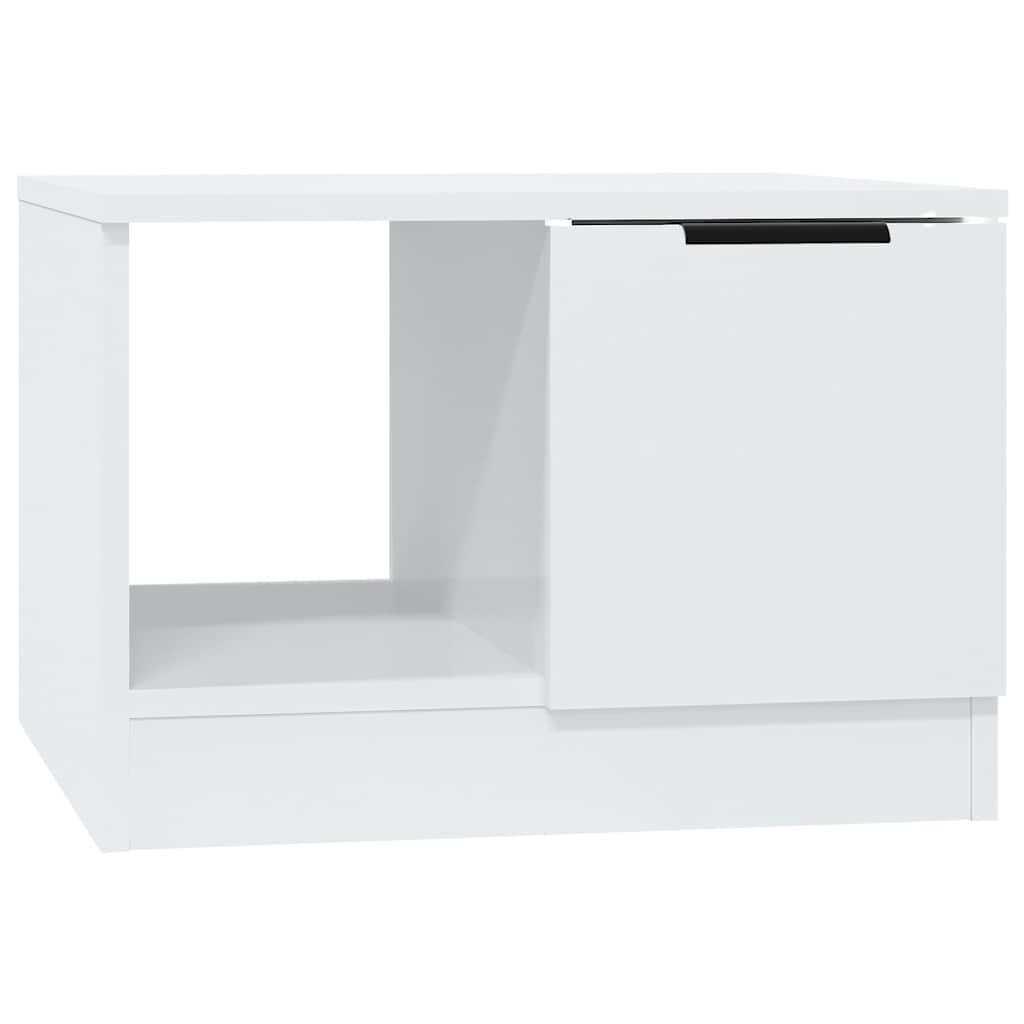 Coffee Table High Gloss White 50x50x36 cm Engineered Wood