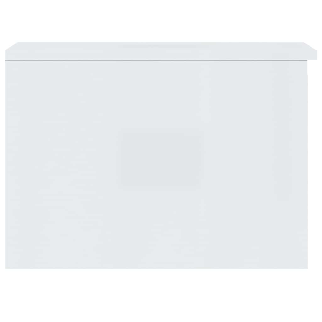 Coffee Table High Gloss White 50x50x36 cm Engineered Wood