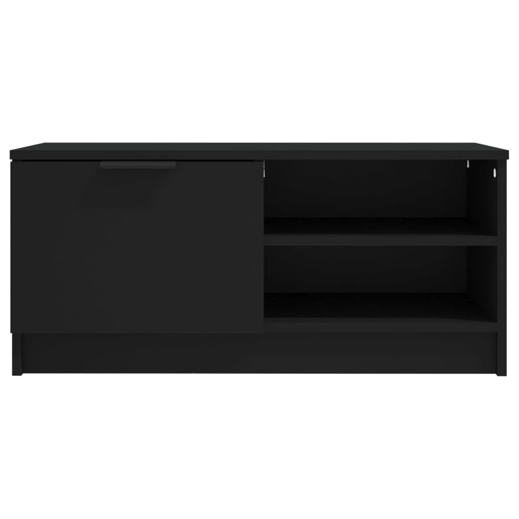 TV Cabinets 2 pcs Black 80x35x36.5 cm Engineered Wood