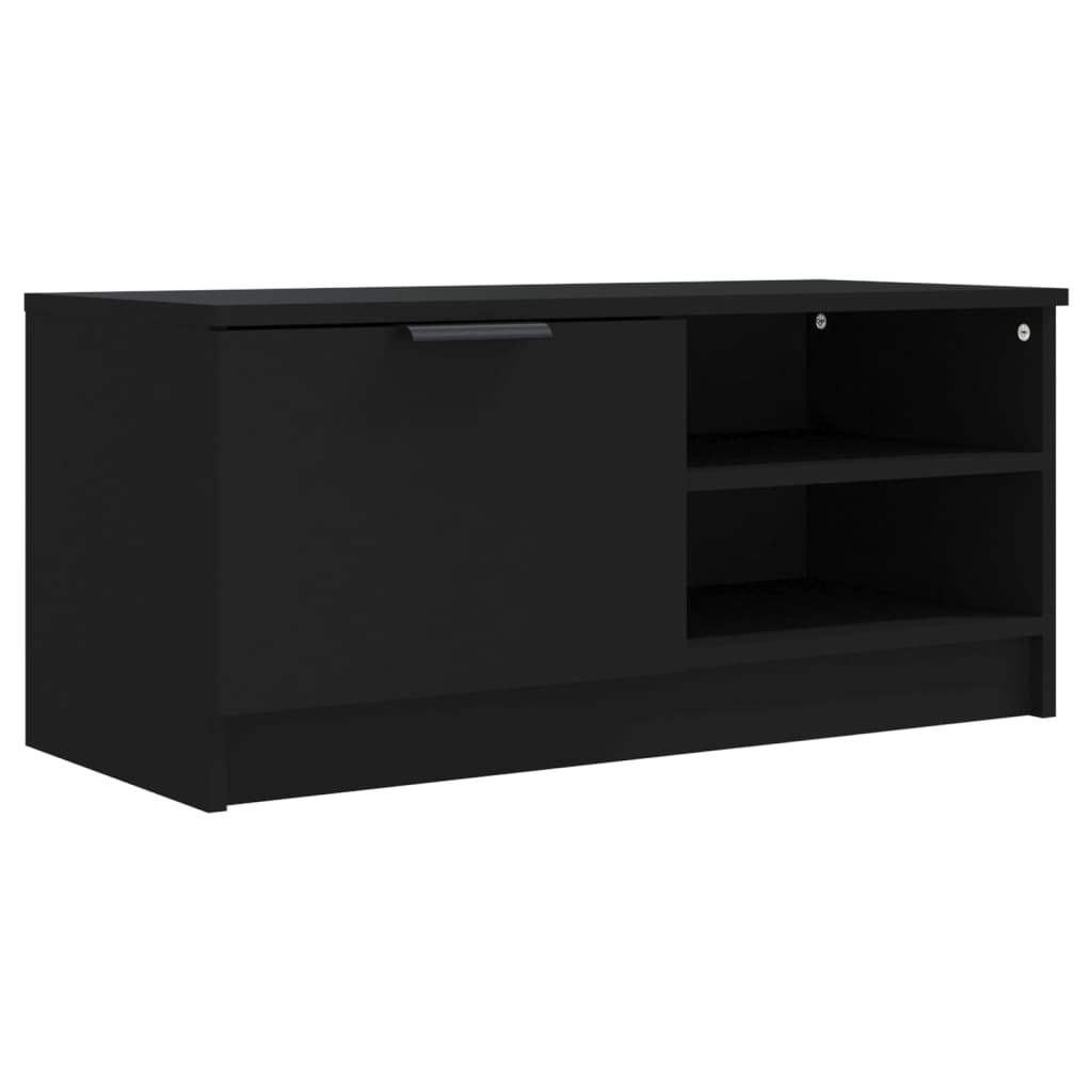 TV Cabinets 2 pcs Black 80x35x36.5 cm Engineered Wood