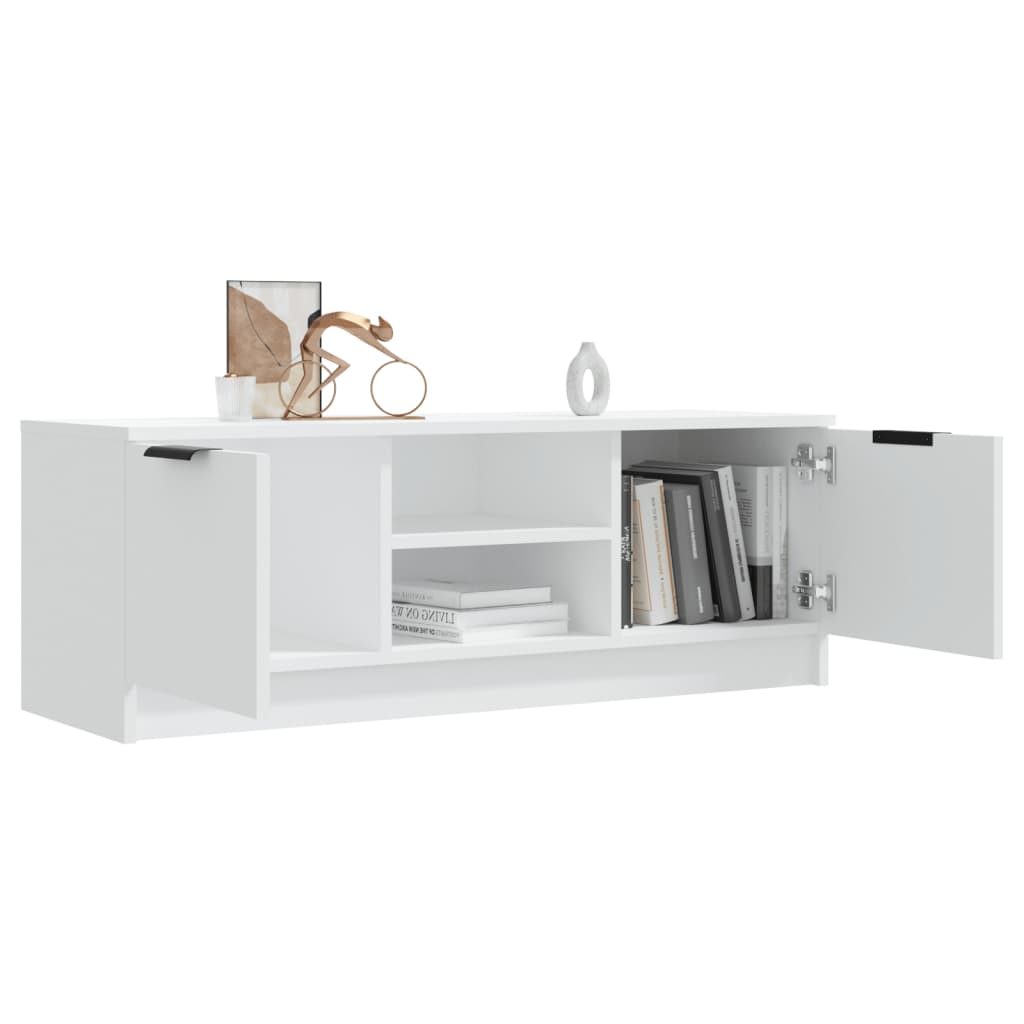 TV Cabinet White 102x35x36.5 cm Engineered Wood