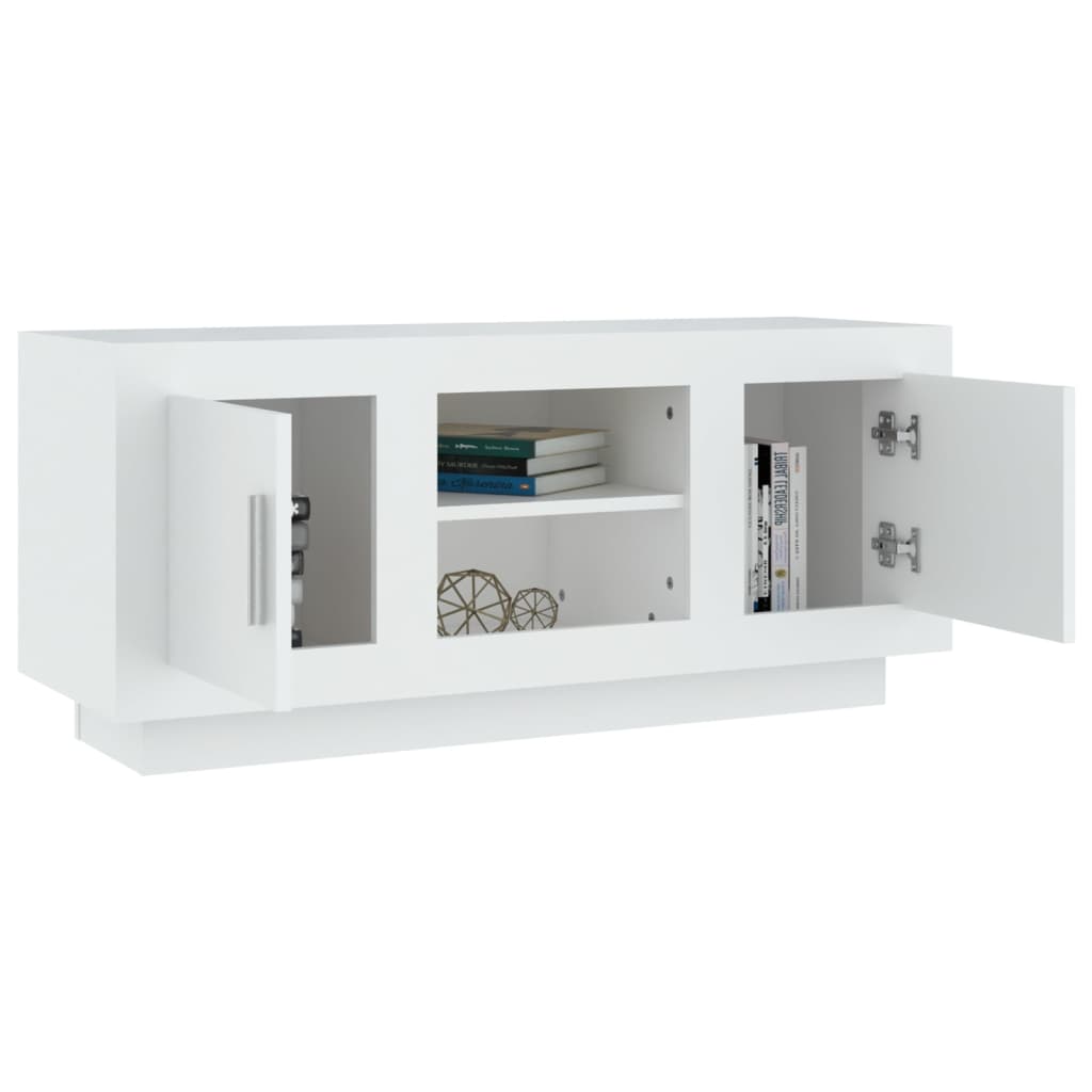 TV Cabinet White 102x35x45 cm Engineered Wood