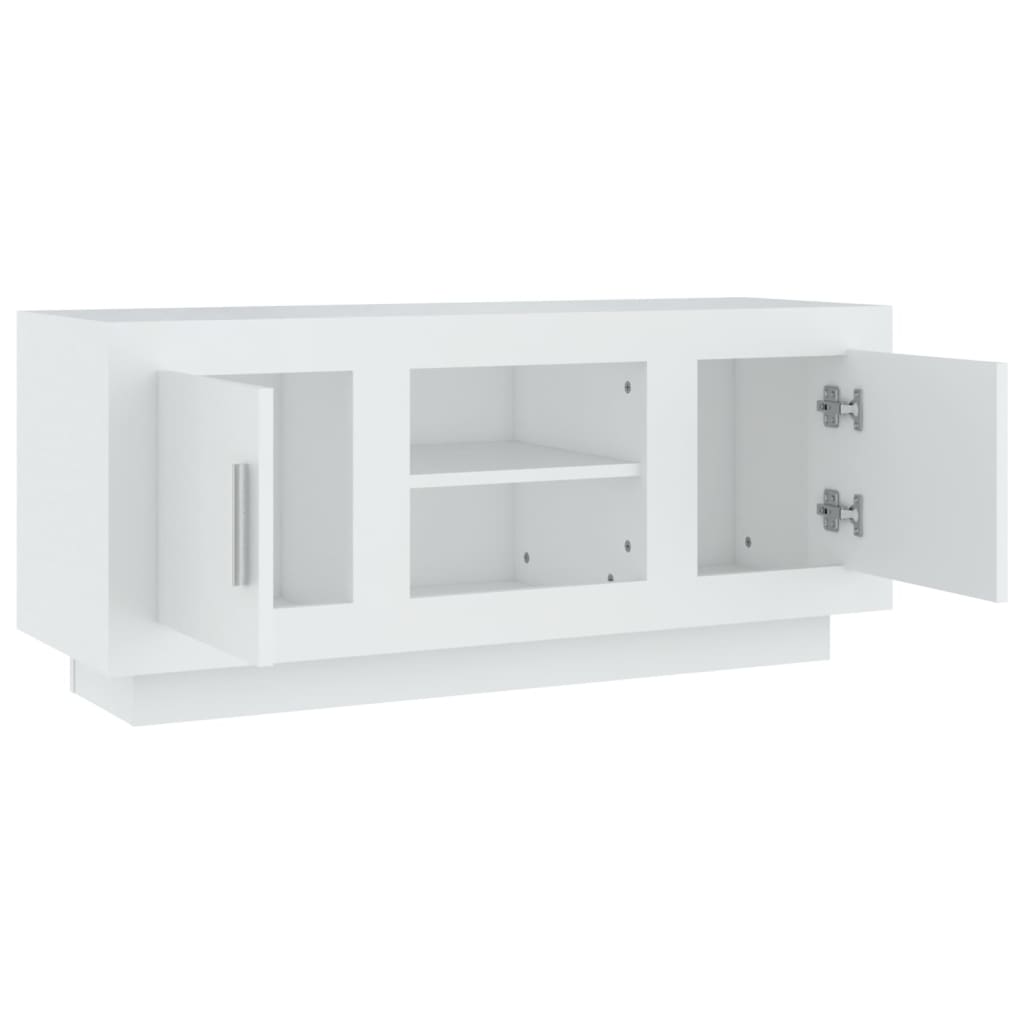 TV Cabinet White 102x35x45 cm Engineered Wood