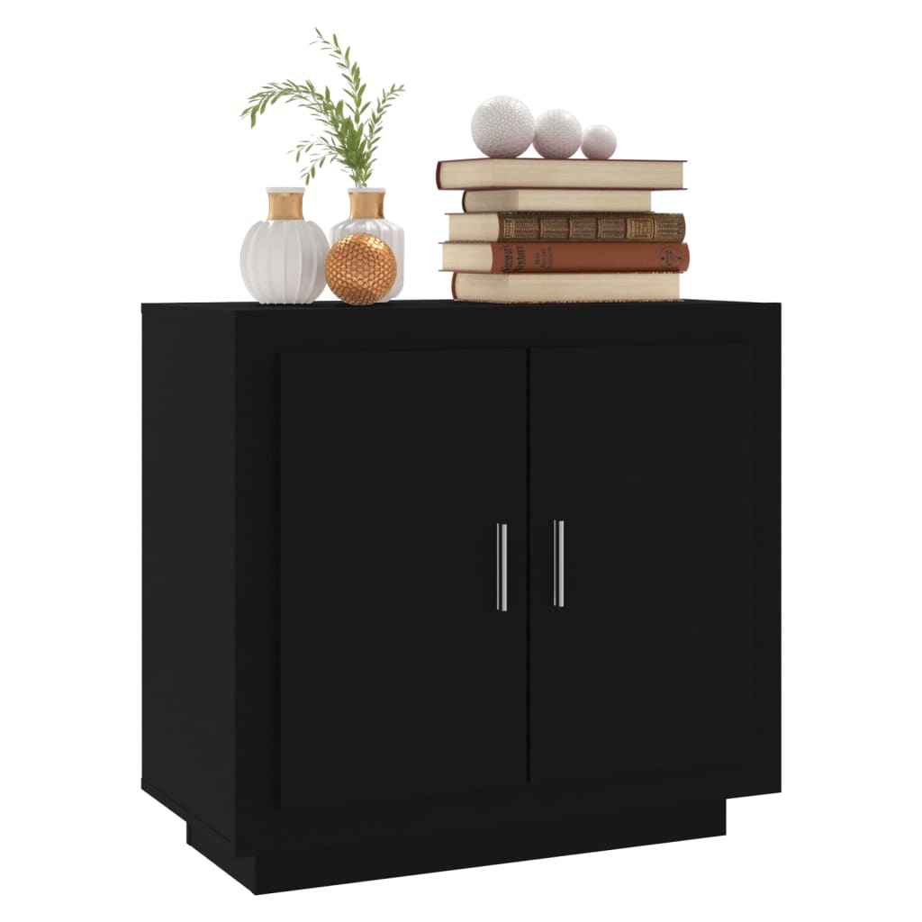 Sideboard Black 80x40x75 cm Engineered Wood