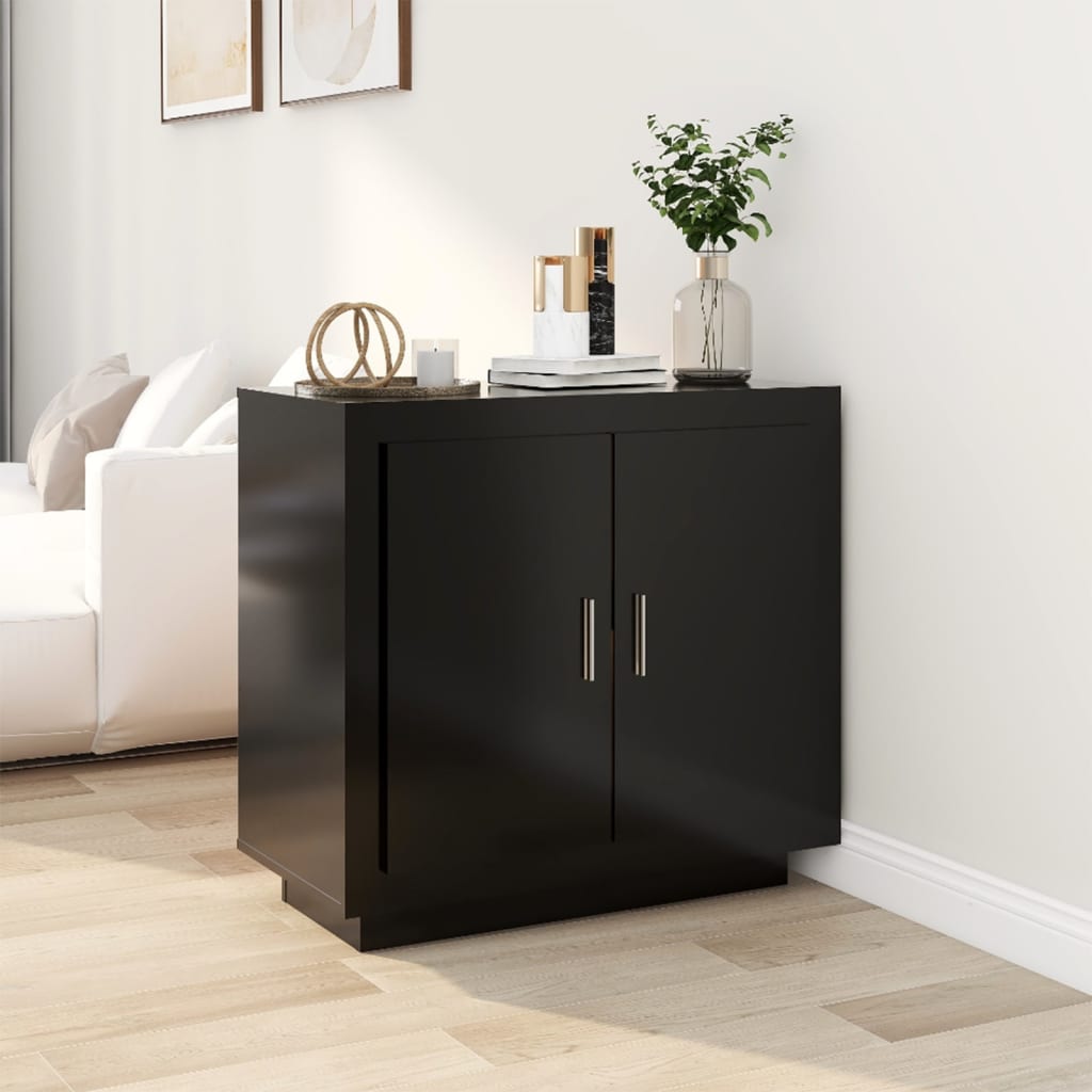 Sideboard Black 80x40x75 cm Engineered Wood