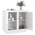 Sideboard High Gloss White 80x40x75 cm