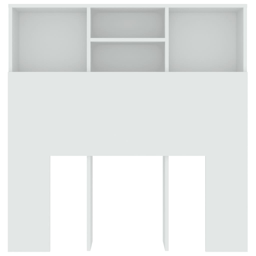 Headboard Cabinet White 100 cm