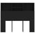 Headboard Cabinet Black 120 cm