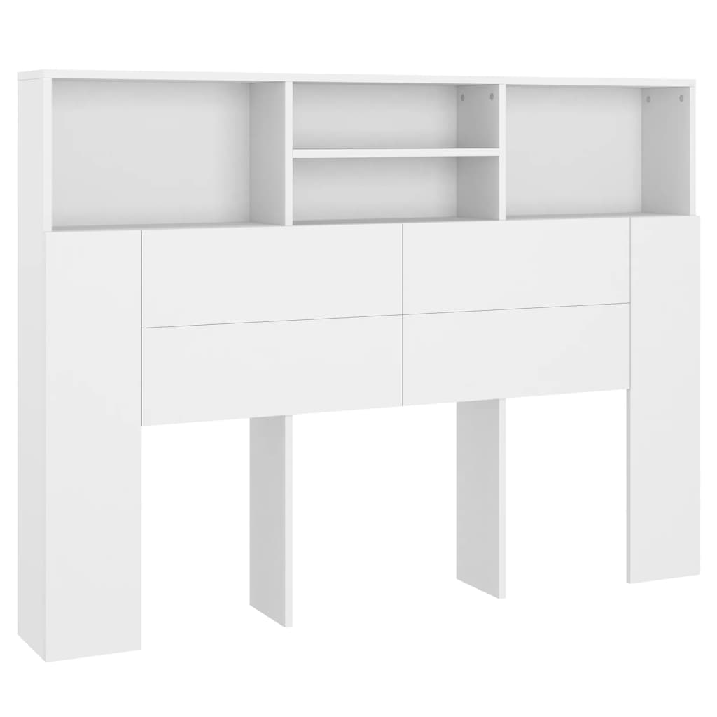 Headboard Cabinet White 140 cm