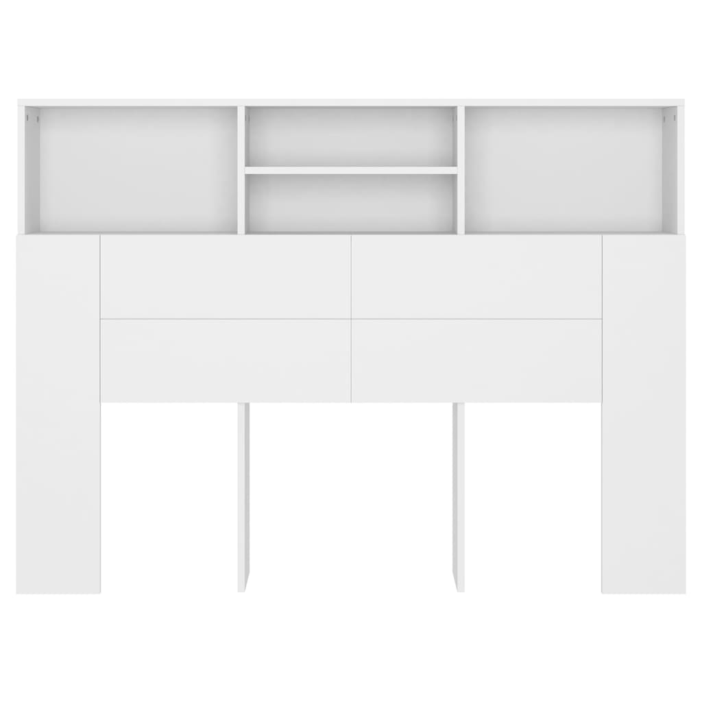 Headboard Cabinet White 140 cm