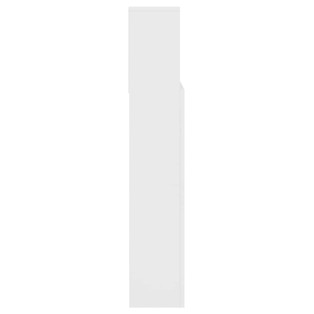 Headboard Cabinet White 140x19x103.5 cm