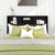 Headboard Cabinet Black 140 cm