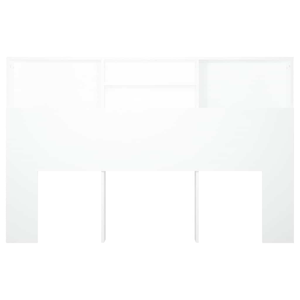 Headboard Cabinet White 160 cm
