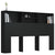 Headboard Cabinet Black 160 cm