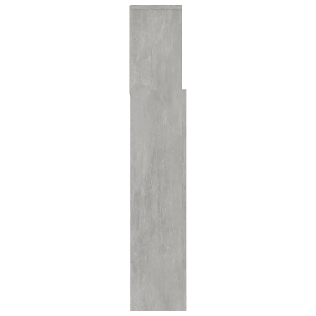 Headboard Cabinet Concrete Grey 180 cm