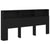 Headboard Cabinet Black 220x19x103.5 cm