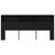 Headboard Cabinet Black 220x19x103.5 cm