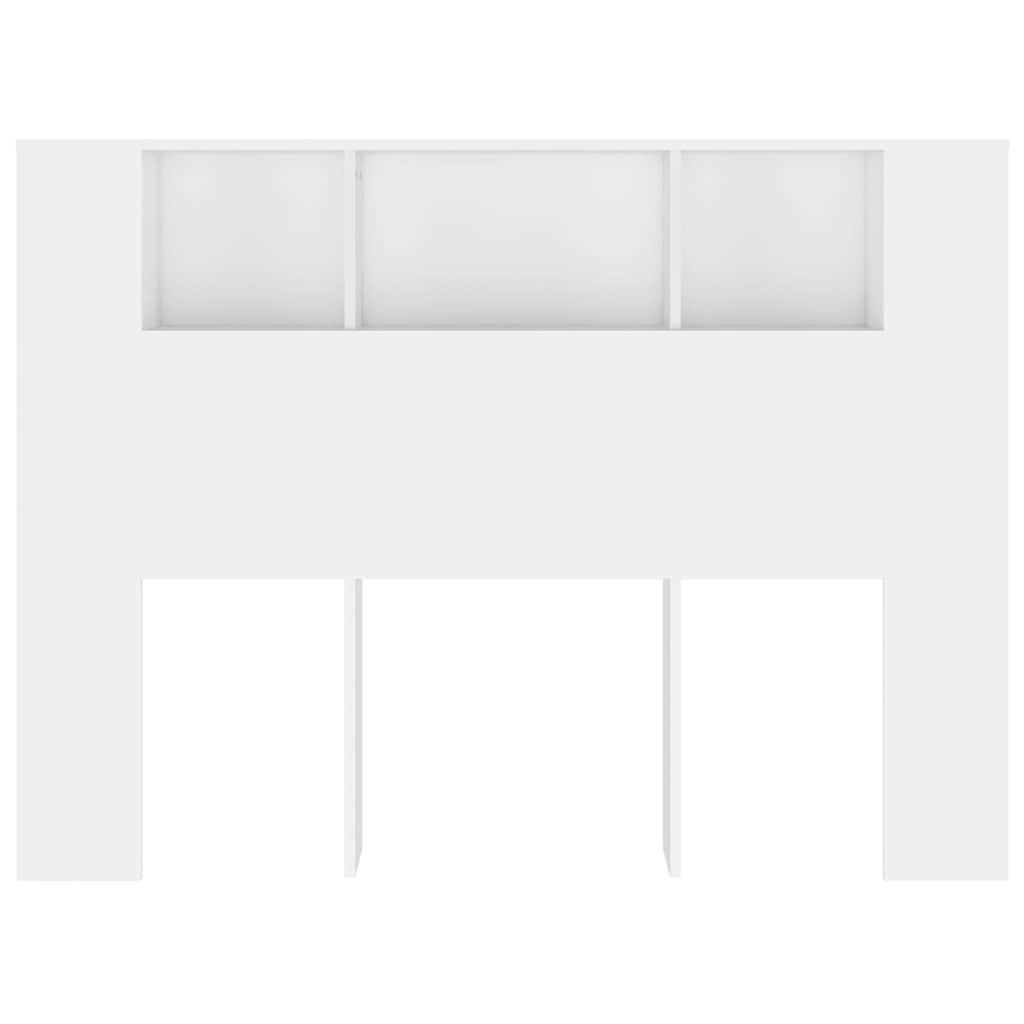 Headboard Cabinet White 140 cm