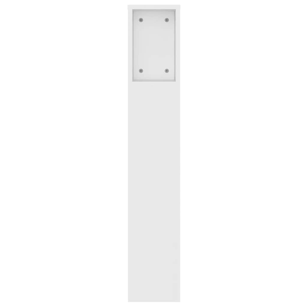 Headboard Cabinet White 140 cm