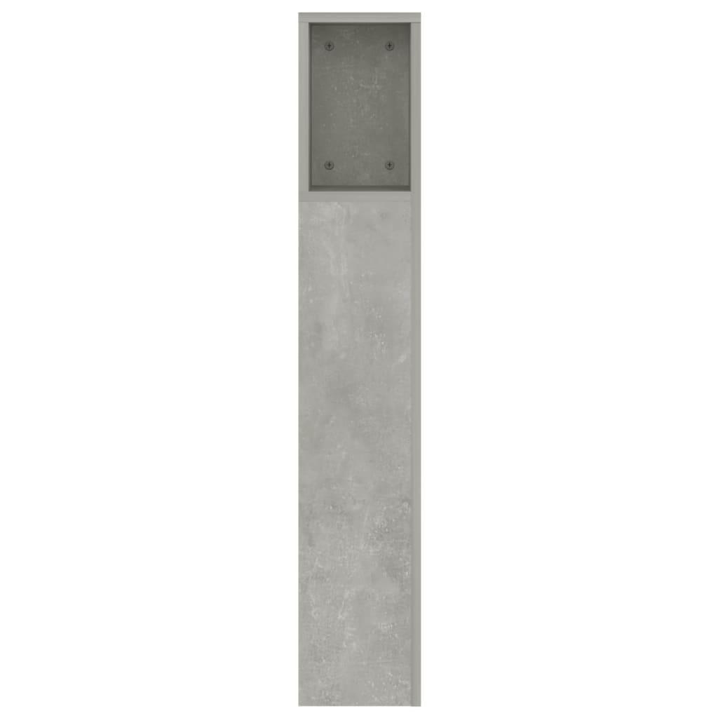 Headboard Cabinet Concrete Grey 160 cm