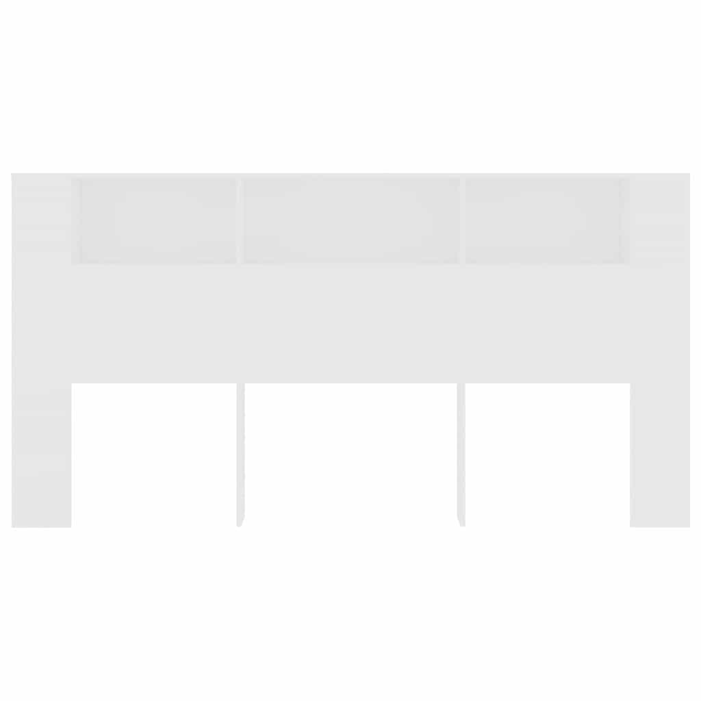Headboard Cabinet White 200 cm