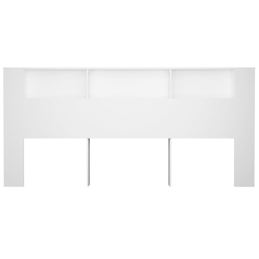 Headboard Cabinet White 220 cm