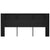 Headboard Cabinet Black 220 cm