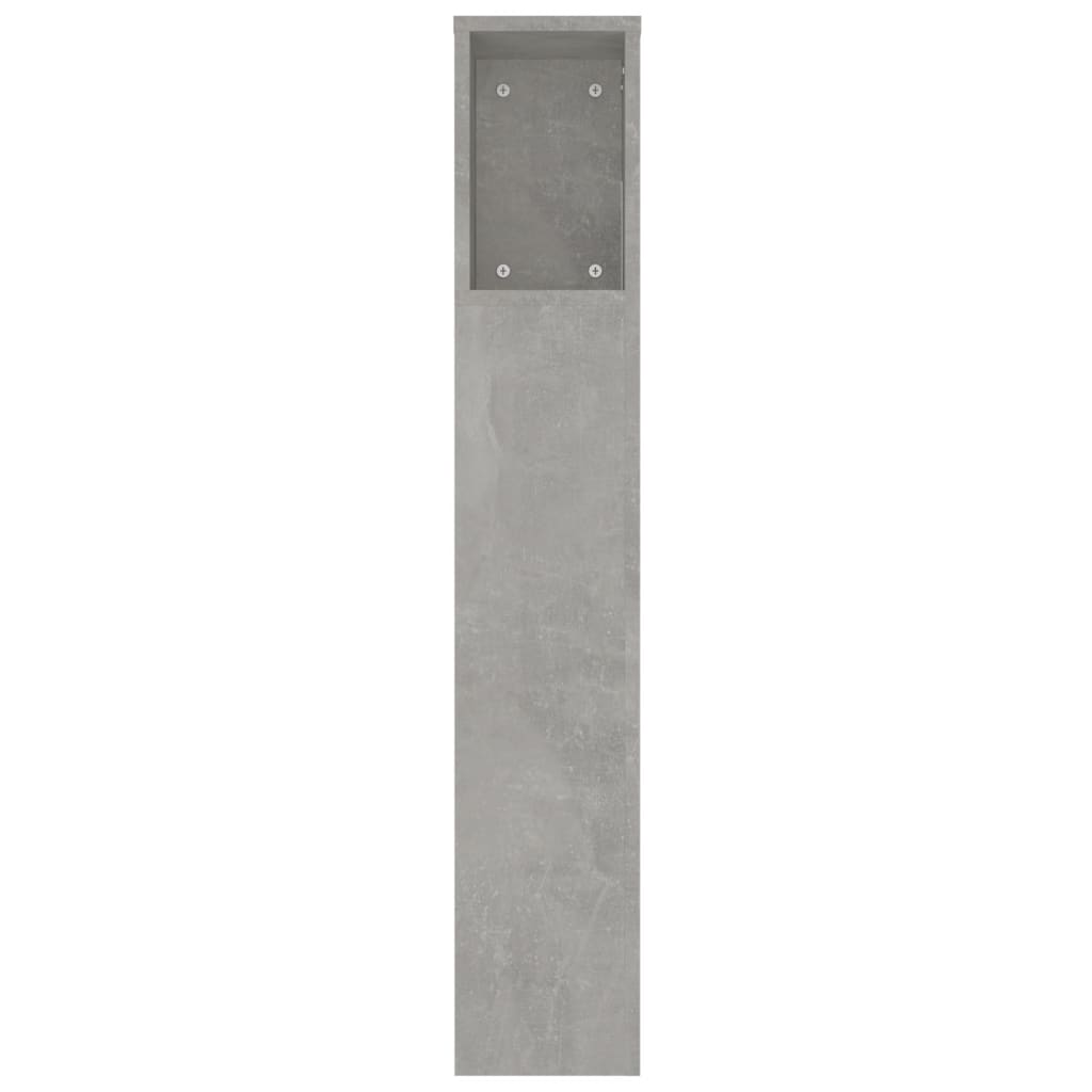 Headboard Cabinet Concrete Grey 220 cm