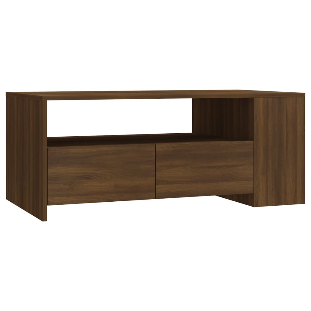 Coffee Table Brown Oak 102x55x42 cm Engineered Wood