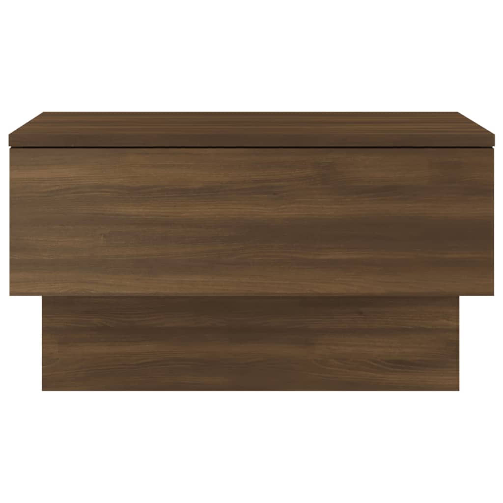 Wall-mounted Bedside Cabinet Brown Oak