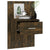 Wall-mounted Bedside Cabinets 2 pcs Smoked Oak