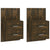 Wall-mounted Bedside Cabinets 2 pcs Smoked Oak