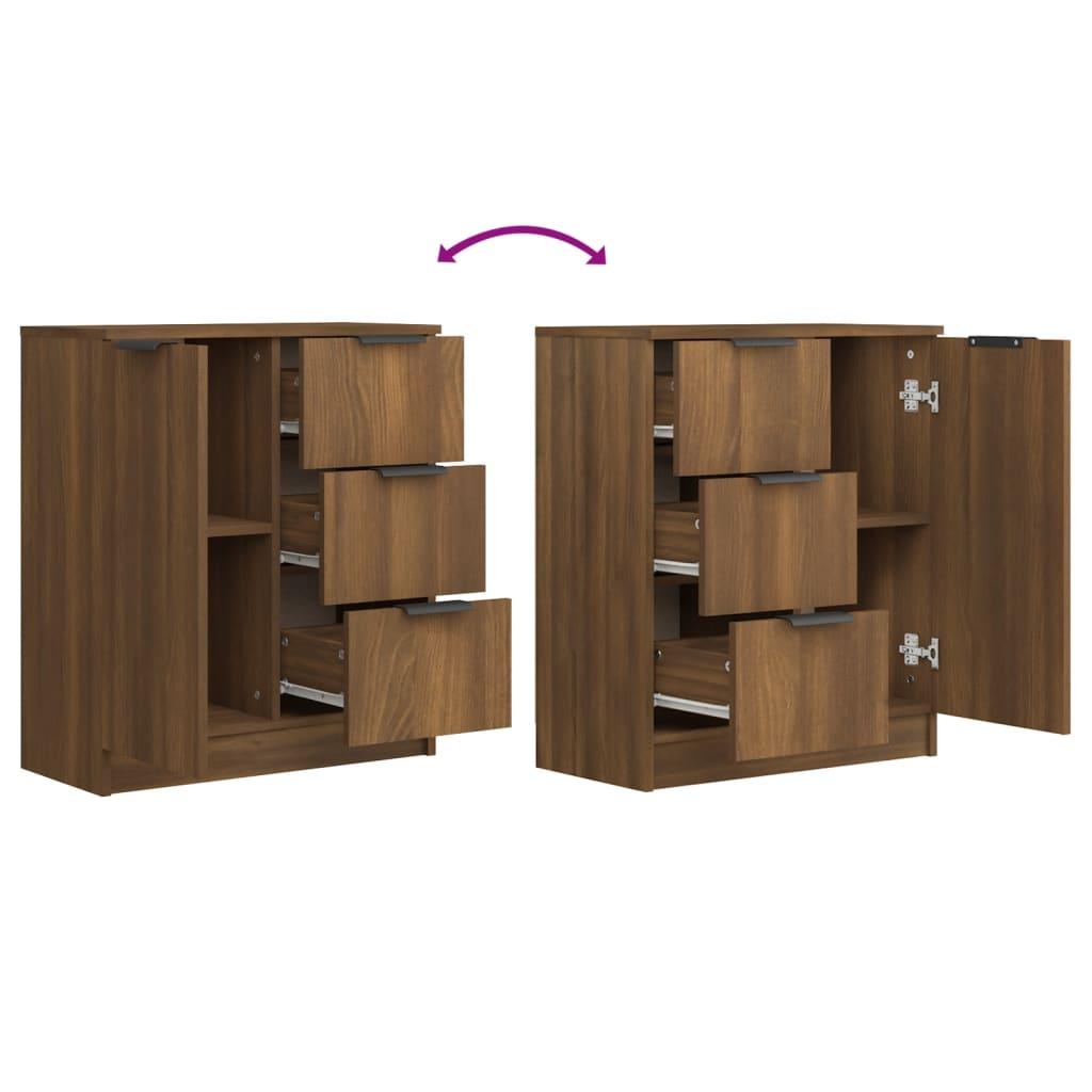 Sideboard Brown Oak 60x30x70 cm Engineered Wood
